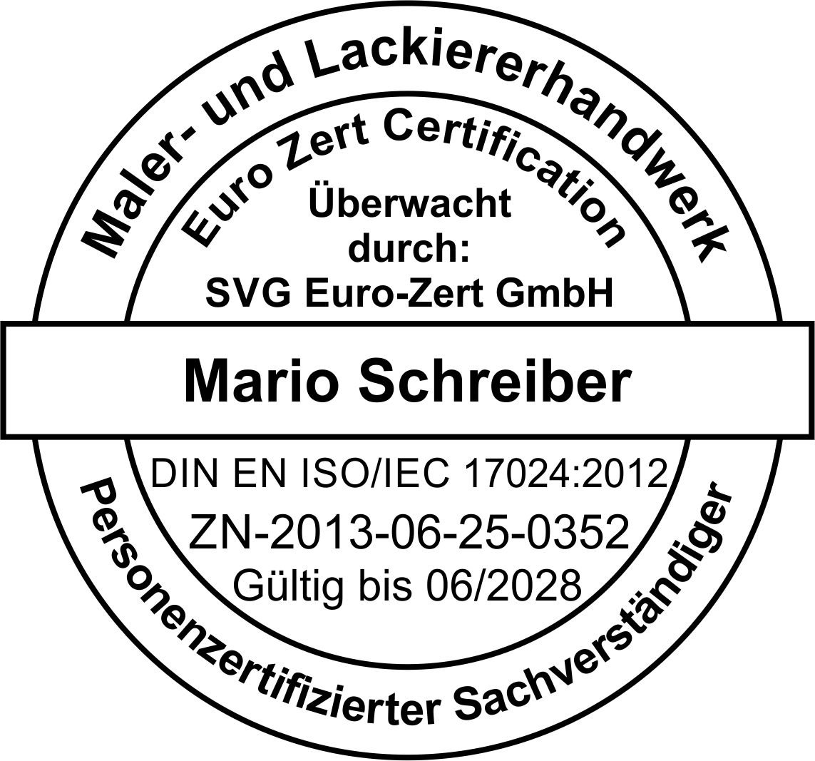 Stempel2 Maler- und Lackiererarbeiten NEU Mario Schreiber 2023